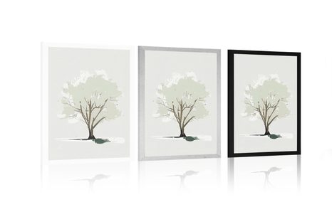 PLAKAT STABLO S DAŠKOM MINIMALIZMA - STABLA I LIŠĆE - PLAKATI
