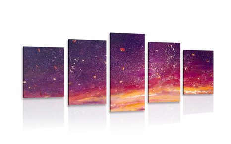 5-PIECE CANVAS PRINT OIL PAINTING OF THE HEAVENS - ABSTRACT PICTURES - PICTURES