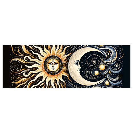 OBRAZ SLNEČNÝ A MESAČNÝ SYMBOL - OBRAZY MESIAC - OBRAZY