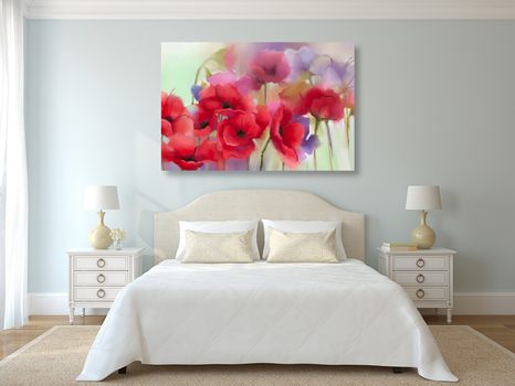 SLIKA DIVNI NACRTANI MAKOVI - SLIKE CVIJEĆA - SLIKE