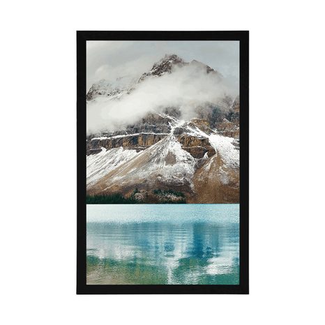 PLAKÁT JEZERO POBLÍŽ NÁDHERNÉ HORY - PŘÍRODA - PLAKÁTY