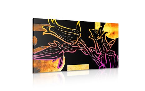 OBRAZ KWIATY ETNO - POP ART OBRAZY - OBRAZY