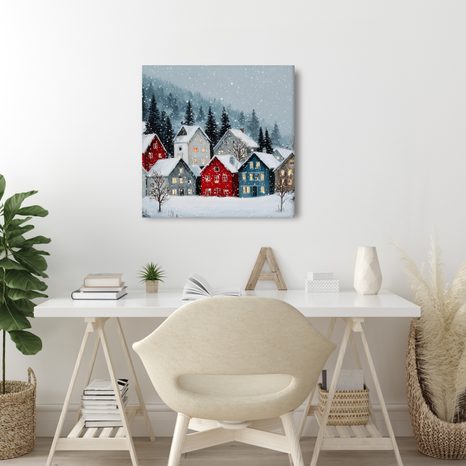 VÁNOČNÍ OBRAZ ZIMNÍ POHÁDKA V HORÁCH - VÁNOČNÍ A ZIMNÍ OBRAZY - OBRAZY