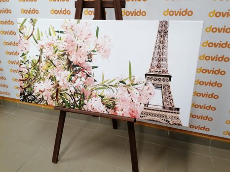 SLIKA EIFFLOV STOLP IN CVETOVI - SLIKE MESTA - SLIKE