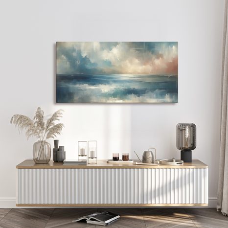 SLIKA POMIRJUJOČA MORSKA GLADINA - ABSTRAKTNE SLIKE - SLIKE