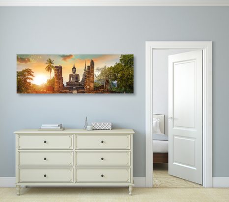 КАРТИНА НА ПЛАТНО – СТАТУЯ НА БУДА В ПАРК СУКХОТАЙ - ФЪН ШУЙ КАРТИНИ - КАРТИНИ