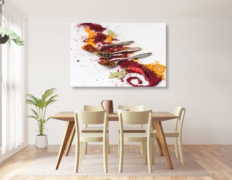 WANDBILD AROMATISCHE GEWÜRZMISCHUNG - BILDER VON ESSEN UND GETRÄNKEN - BILDER