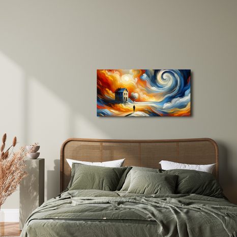 OBRAZ CESTA POD VÍREM OBLOHY - ABSTRAKTNÍ OBRAZY - OBRAZY