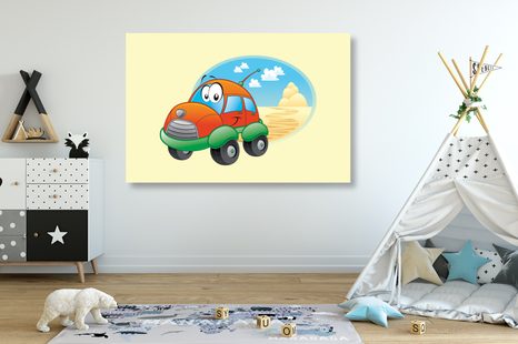 OBRAZ AUTÍČKO NA VÝLETĚ - DĚTSKÉ OBRAZY - OBRAZY