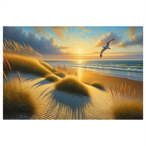 OBRAZ RANNÍ TICHO NAD DUNAMI - OBRAZY VÝCHOD A ZÁPAD SLUNCE - OBRAZY