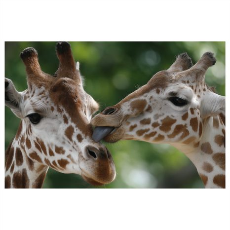 OBRAZ NĚŽNÝ DOTEK ŽIRAF - OBRAZY ZEBRY A ŽIRAFY - OBRAZY