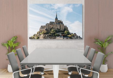 WANDBILD BURG MONT SAINT-MICHAEL - BILDER VON STÄDTEN - BILDER