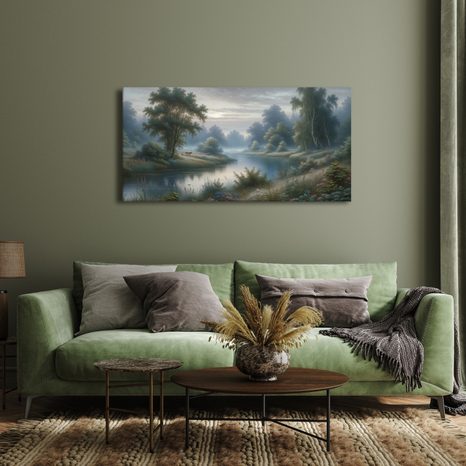 OBRAZ TICHÁ ŘEKA - OBRAZY PŘÍRODY A KRAJINY - OBRAZY
