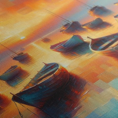 WANDBILD BOOTE AUF RUHIGEM WASSER - BILDER MEER UND STRAND - BILDER