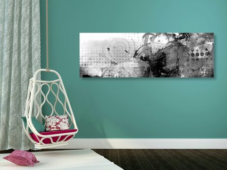 OBRAZ GRAFICKÁ MAĽBA V ČIERNOBIELOM PREVEDENÍ - ČIERNOBIELE OBRAZY - OBRAZY