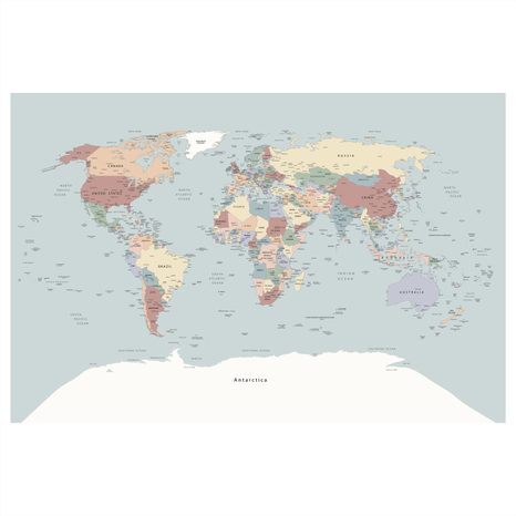 OBRAZ NA KORKU BAREVNÁ MAPA SVĚTA - PICTURES ON CORK - PICTURES