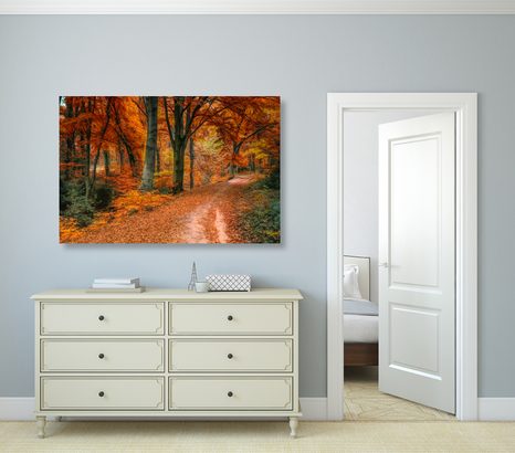 КАРТИНА НА ПЛАТНО – ГОРА ПРЕЗ ЕСЕНТА - КАРТИНИ НА ПРИРОДАТА И ПЕЙЗАЖИ - КАРТИНИ