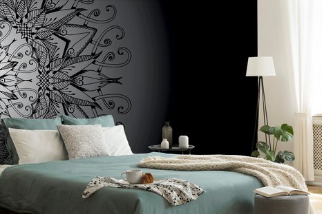 CARTA DA PARATI – MANDALA IN TONALITÀ SCURA - CARTA DA PARATI FENG SHUI - CARTA DA PARATI