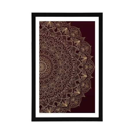 POSTER WITH MOUNT DETAILED DECORATIVE MANDALA - FENG SHUI - POSTERS