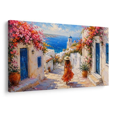 WANDBILD SOMMERLICHE GASSE ZUM MEER - BILDER MEER UND STRAND - BILDER