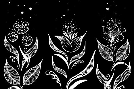 SELF ADHESIVE WALLPAPER BLACK AND WHITE FOLKLORE ORNAMENTS - SELF-ADHESIVE WALLPAPERS - WALLPAPERS