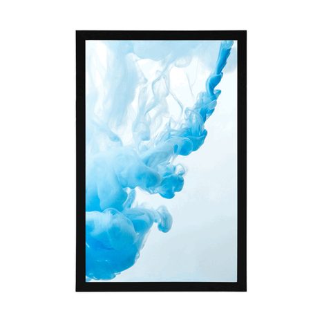 PLAKÁT MODRÝ INKOUST VE VODĚ - ABSTRAKTNÍ A VZOROVANÉ - PLAKÁTY
