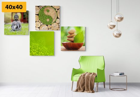 SET DI QUADRI – ARMONIA PIACEVOLE FENG SHUI - COLLEZIONI DI QUADRI - STAMPE E QUADRI