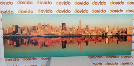 SLIKA OČARLJIV NEW YORK V VODNEM ODSEVU - SLIKE MESTA - SLIKE