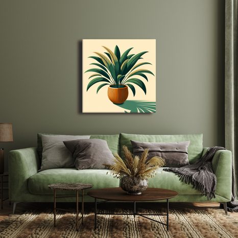 WANDBILD ELEGANTE ZIMMERPFLANZE - BOTANISCHE BILDER - BILDER