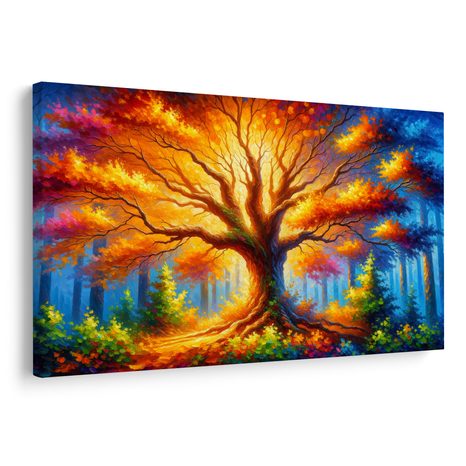 OBRAZ MAJESTÁTNÍ STROM ŽIVOTA V LESE - OBRAZY STROMY ŽIVOTA - OBRAZY