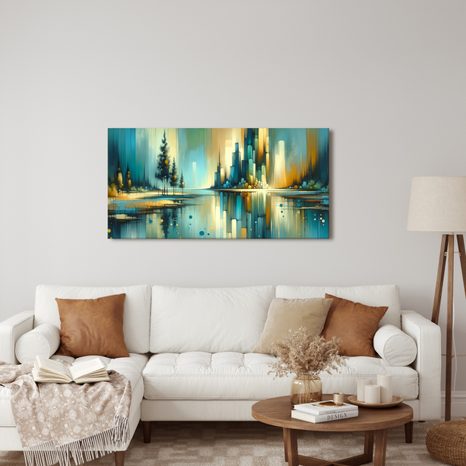 WANDBILD MODERNES PANORAMA MIT SEE - BILDER SEEN - BILDER