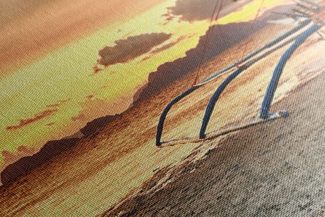 OBRAZ LOĎKY PŘI ZÁPADU SLUNCE - OBRAZY PŘÍRODY A KRAJINY - OBRAZY