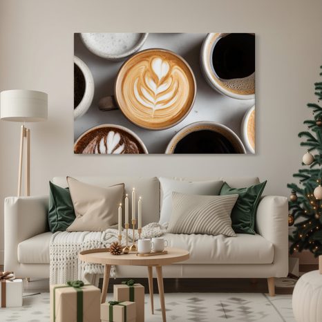 OBRAZ KÁVOVÉ UMĚNÍ V HRNKU - OBRAZY JÍDLA A NÁPOJE - OBRAZY