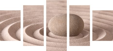 5-DÍLNÝ OBRAZ RELAXAČNÍ KÁMEN - OBRAZY FENG SHUI - OBRAZY