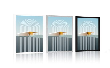 POSZTER SZIVÁRVÁNY ABSZTRAKT HÁTTÉRREL MID-CENTURY. - MOTÍVUMOK A MŰHELYÜNKBŐL - POSZTEREK