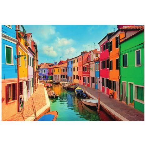 SAMOLEPÍCÍ FOTOTAPETA PASTELOVÉ DOMEČKY V MĚSTEČKU - SAMOLEPÍCÍ TAPETY - TAPETY