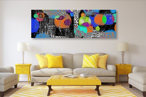 OBRAZ ABSTRAKTNÍ KOMPOZICE - POP ART OBRAZY - OBRAZY