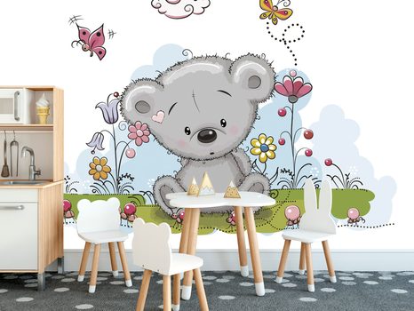TAPETA ROZTOMILÝ MEDVÍDEK - DĚTSKÉ TAPETY - TAPETY
