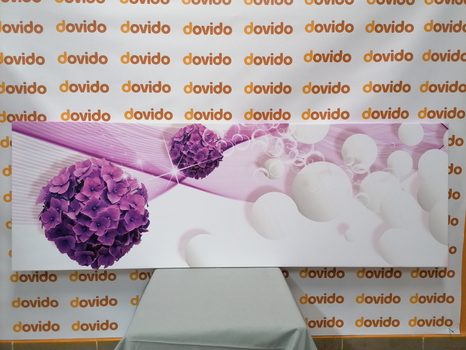 CANVAS PRINT FLOWERS WITH AN ABSTRACT BACKGROUND - ABSTRACT PICTURES - PICTURES