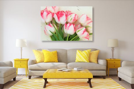 STAMPA SU TELA – TULIPANI PRIMAVERILI - QUADRI DI FIORI - STAMPE E QUADRI