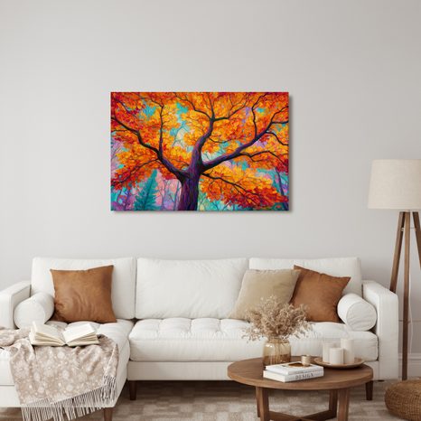 OBRAZ BAREVNÝ STROM ŽIVOTA V PODZIMU - OBRAZY STROMY ŽIVOTA - OBRAZY