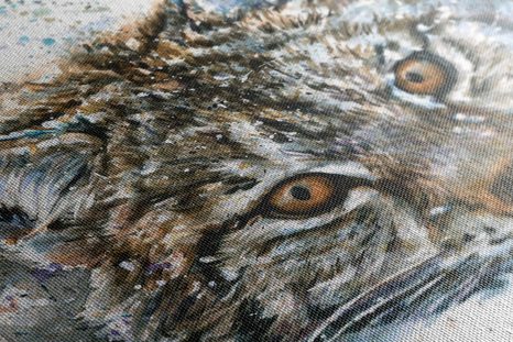 OBRAZ RYS V AKVARELOVÉM PROVEDENÍ - OBRAZY ZVÍŘAT - OBRAZY