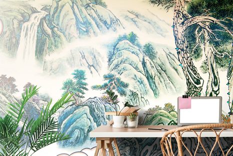 SELF ADHESIVE WALLPAPER CHINESE LANDSCAPE PAINTING - SELF-ADHESIVE WALLPAPERS - WALLPAPERS