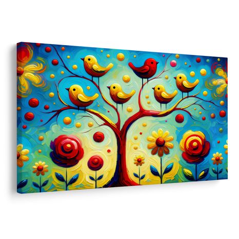 OBRAZ STROM ŽIVOTA S PTÁČKY - OBRAZY STROMY ŽIVOTA - OBRAZY