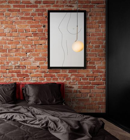 PLAGÁT MINIMALISTICKÁ SILUETA ŽENSKÉHO TELA - ŽENY - PLAGÁTY