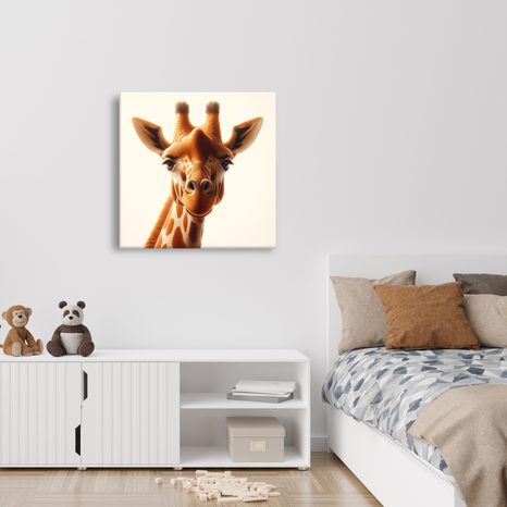WANDBILD DETAILREICHER BLICK DER GIRAFFE - WANDBILDER ZEBRAS UND GIRAFFEN - BILDER