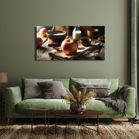 WANDBILD RUSTIKALES STILLLEBEN MIT APFEL - BILDER - 🔥 TOTALAUSVERKAUF