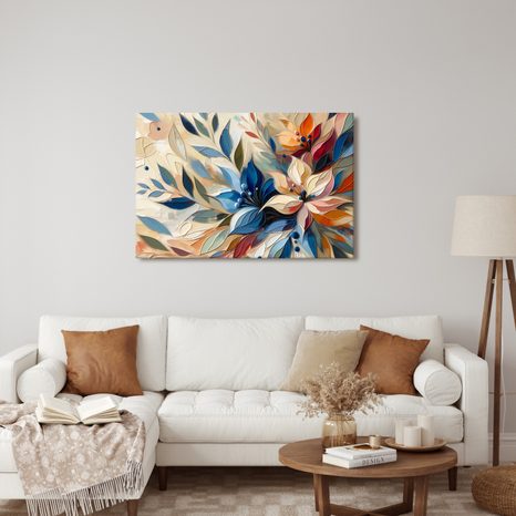 OBRAZ BAREVNÉ KVĚTINOVÉ LISTY - OBRAZY KVĚTŮ - OBRAZY
