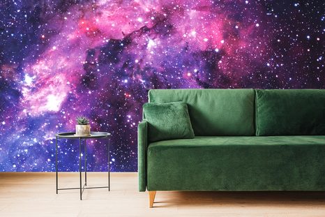 FOTOTAPETE LILA HIMMEL - UNIVERSUM- UND STERNE-TAPETEN - TAPETEN