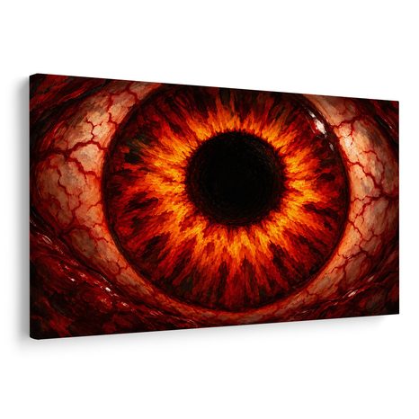 QUADRO SU TELA – OCCHIO DI FUOCO ROSSO - QUADRI HALLOWEEN E HORROR - STAMPE E QUADRI